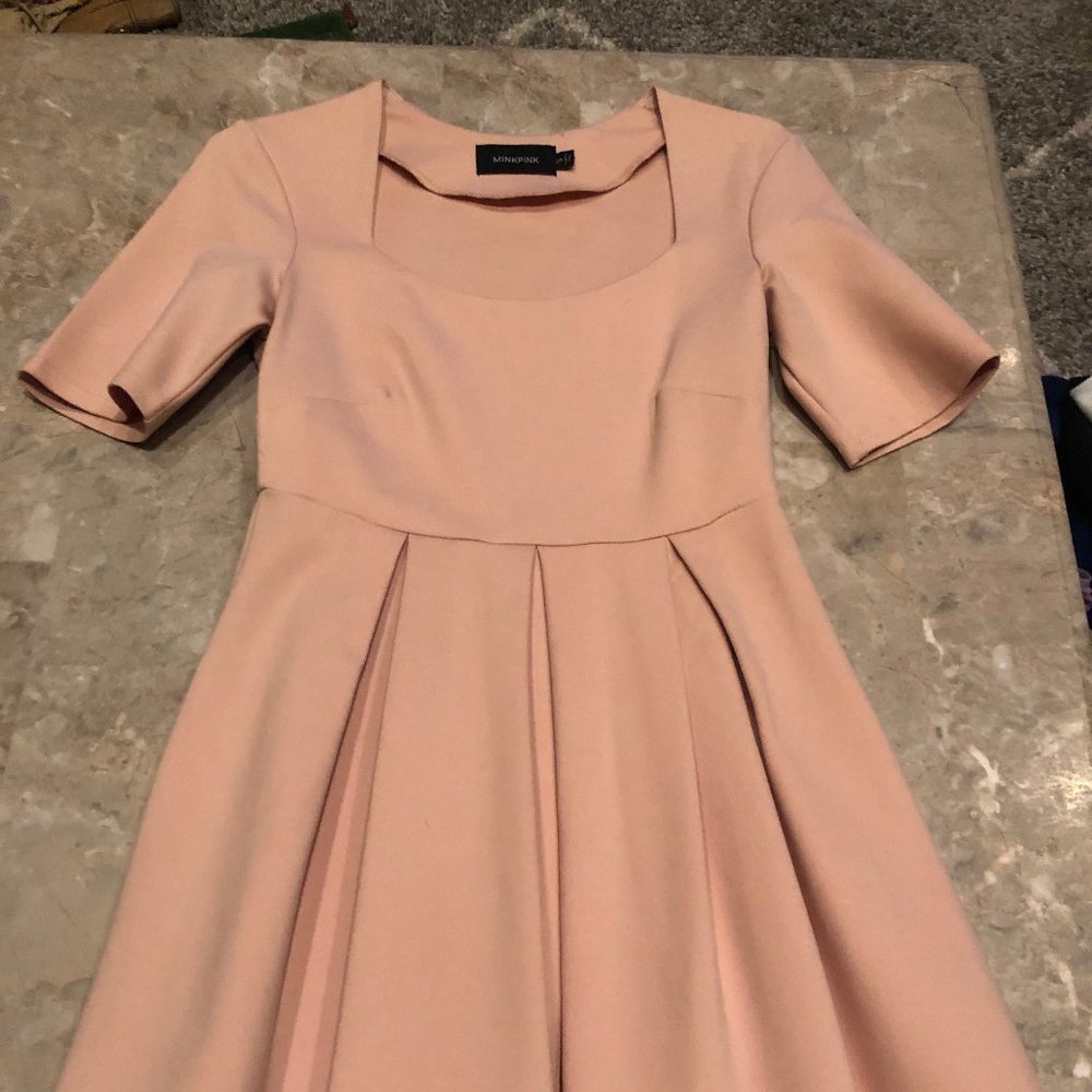 Peach knit dress